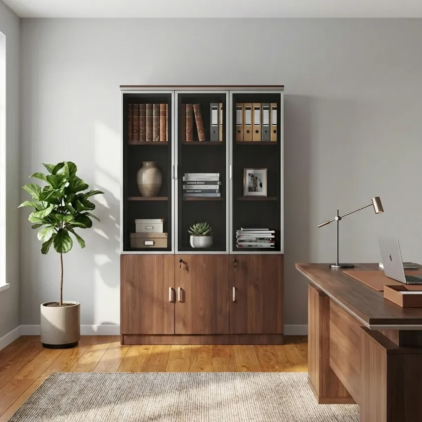 Wooden 3 Door Office Cabinet