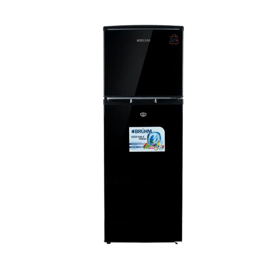 Bruhm Double Door Refrigerator 132L |BFD-138MD (Black)