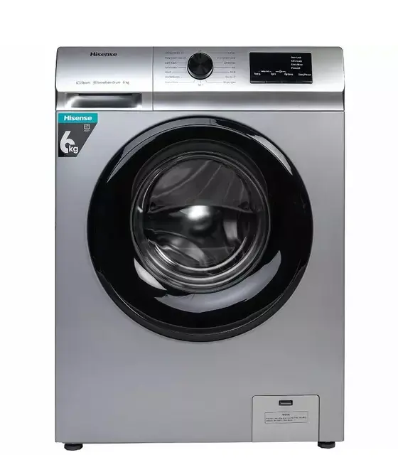 Hisense Washing Machine 6kg Automatic, Front Load, Silver WFVC6010S