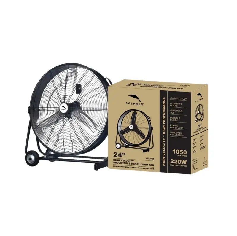 Dolphin 24" High Velocity Adjustable Metal Drum Fan - ME-DF24