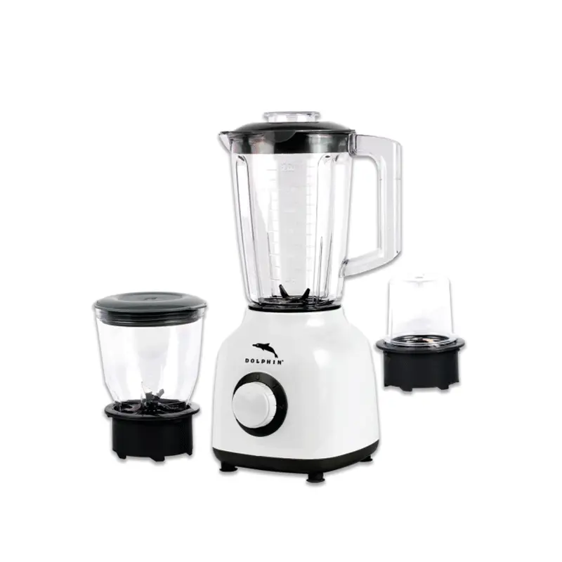 Dolphin 3-in-1 Blender with Grinder and Chopper, 1.5 Litres, 350W Motor - ME-BGC03