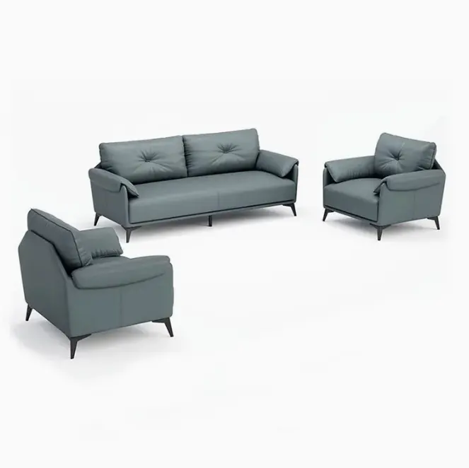 Liyu Italian Design Modern Luxury Art Sectional Leather Sofa Set Villa Living Room Modern Furniture Leather Sofa European Style