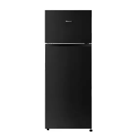 Hisense Refrigerator 205L Double Door, Top Freezer, Black RT1N205NEBN