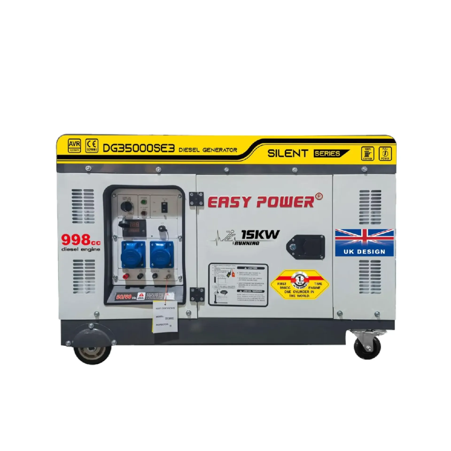Easy Power Silent Generator, Diesel Fuel 15KVA-3 Phase | DG35000SE3