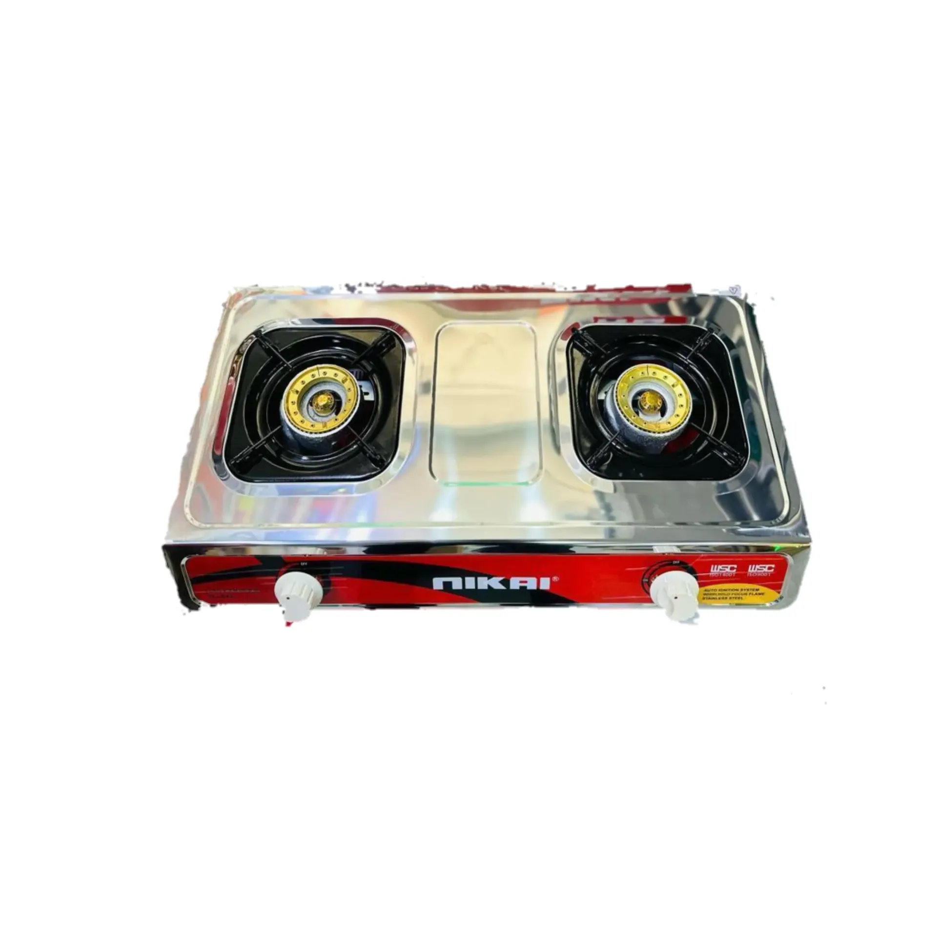 Nikai Stainell Steel Gas Stove 2 Burners |NG842