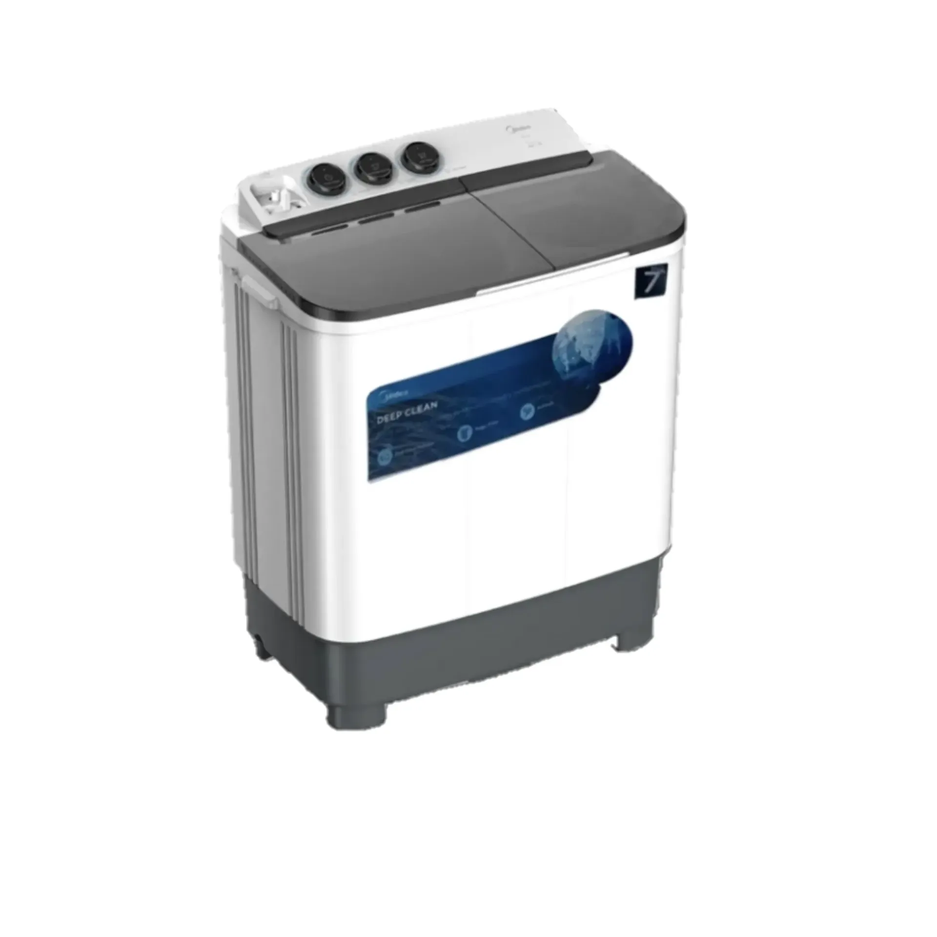 Midea 7kg Twin Tub Washing Machine With Dual Pulsator |MT100W70/WG
