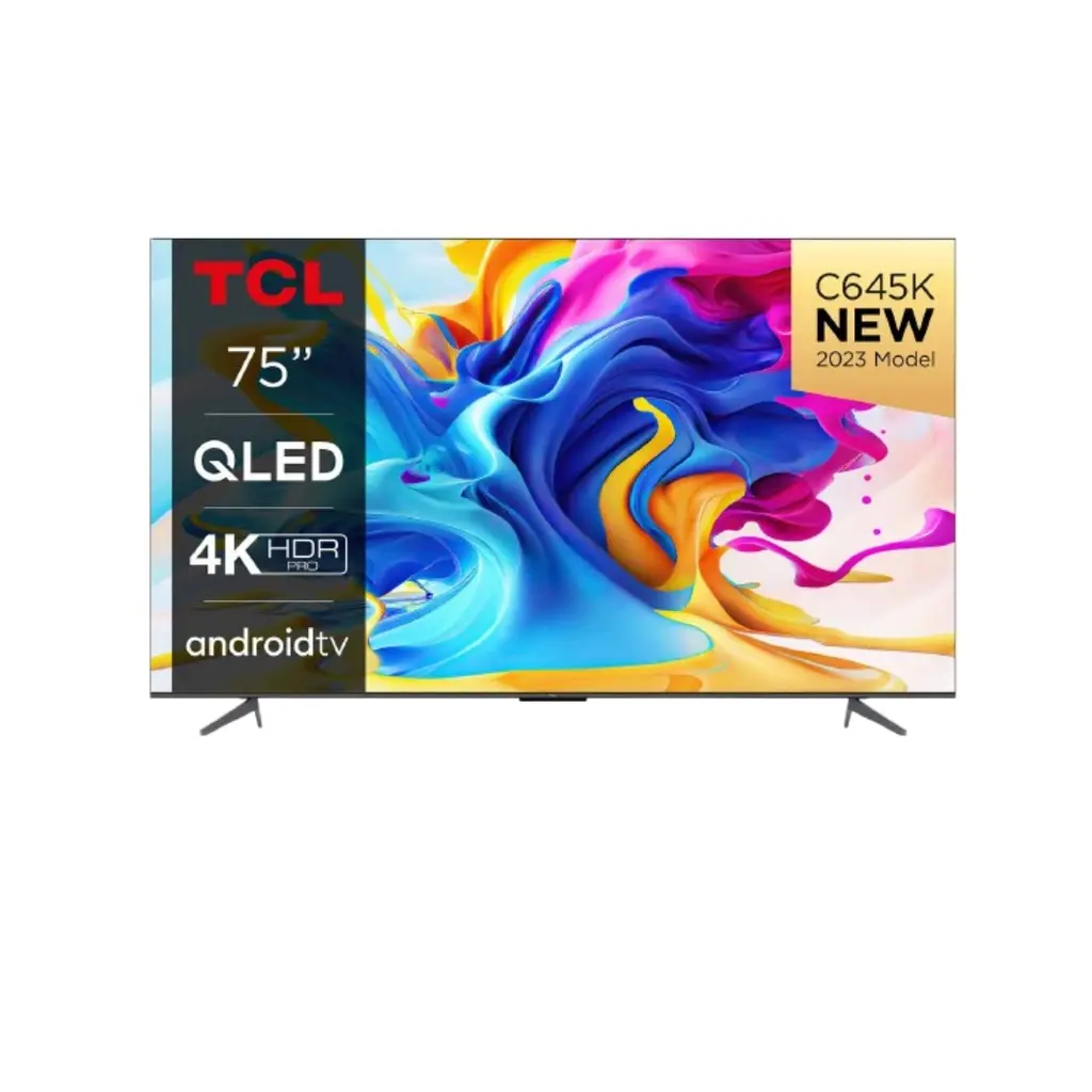 TCL 75C645K 75-inch QLED Smart Television, 4K Ultra HD, Android TV