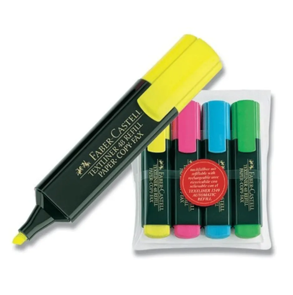 Faber Castell Highlighter Mix Color 4-Pcs