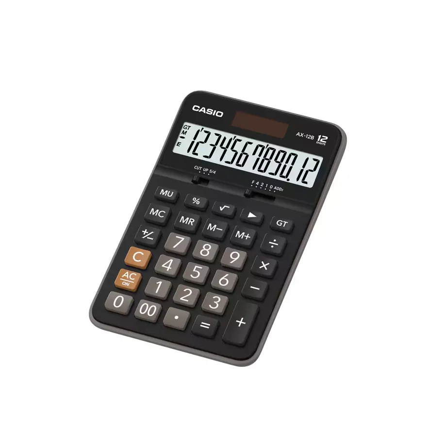 Casio Basic calculators Compact Desk Type 12 Digits| AX-12B